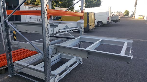 Rayonnage avec tiroirs pour palettes extra-lourd - 1000 Kg - Ouverture 100%