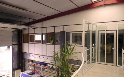 Cas clients 1 Cloison bureau modulaire : cas d’un imprimerie